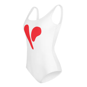 Two Parts One Heart Red Big Kids Swimsuit