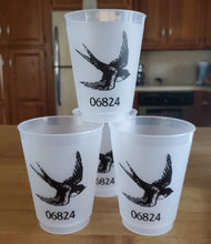 Load image into Gallery viewer, Barn Swallow Fairfield CT Zip-Code Reusable Roadie Cups (Set of Four)