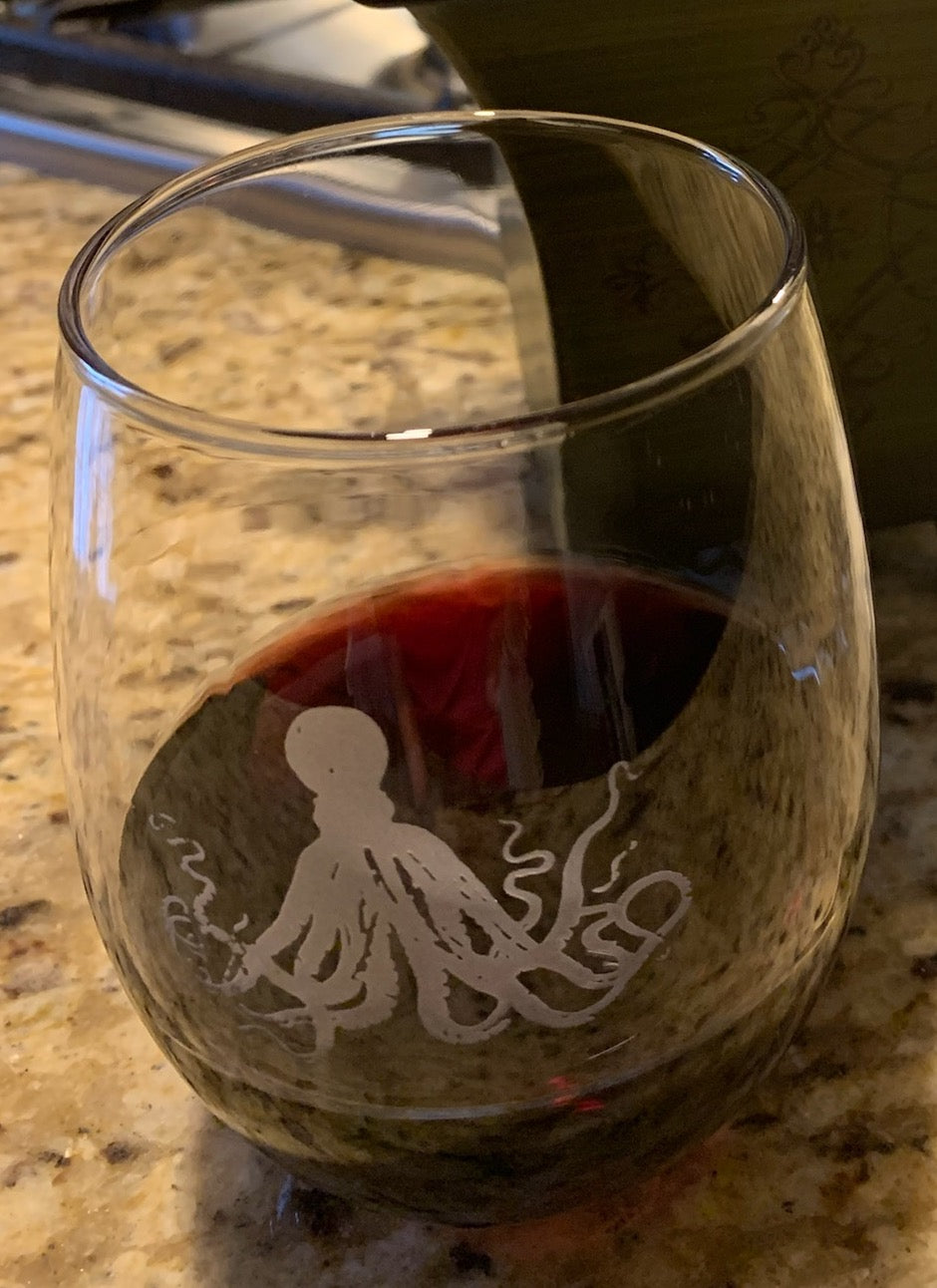 Octopus Wine Glass