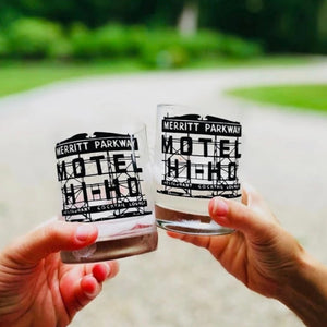 Motel Hi-Ho 14oz. Double Old-Fashioned Glassware (Set of Two)