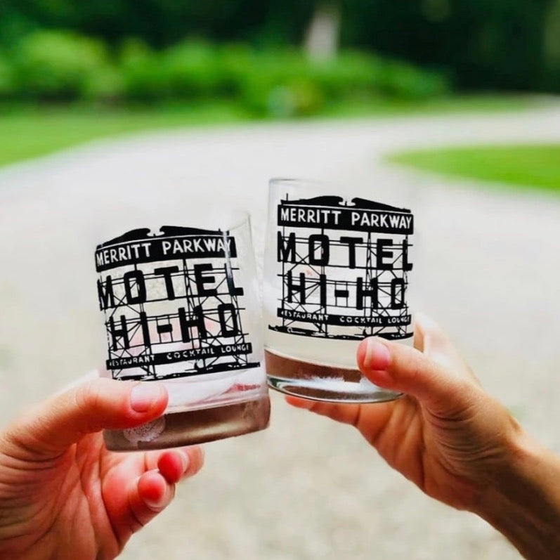 Motel Hi-Ho 14oz. Double Old-Fashioned Glassware (Set of Two)
