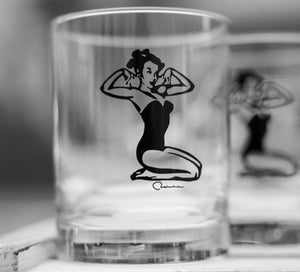 Pin Up Girl 14oz. Double Old-Fashioned Glassware (Set of Two)