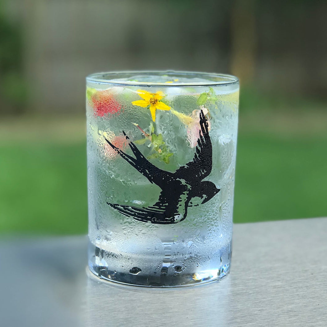 Barn Swallow 14oz. Double Old-Fashioned Glassware (Set of Two)