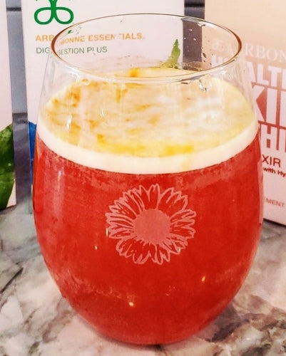 Sunflower Wine Glass