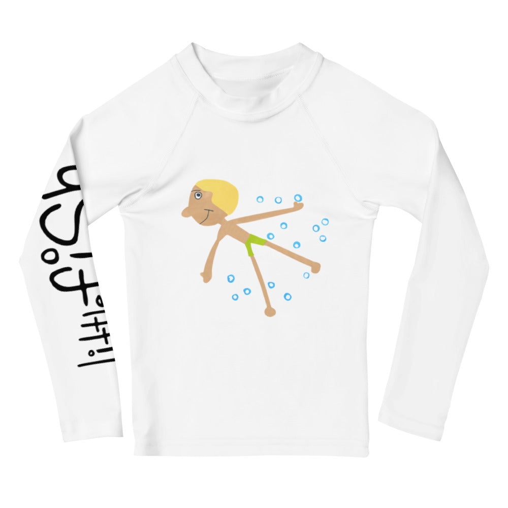 The Swimmer Little Kids Rash Guard