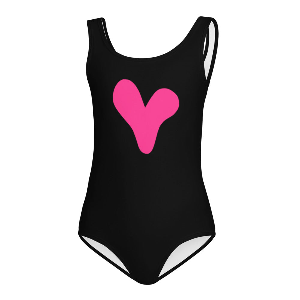 One Love Pink/Black Little Kids Swimsuit