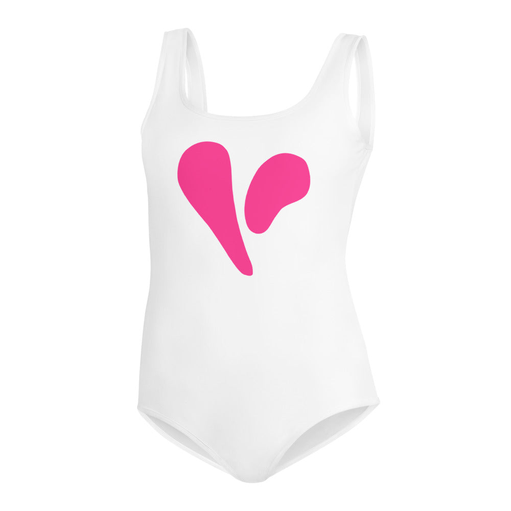 Two Parts One Heart Pink Big Kids Swimsuit