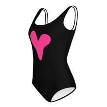 Load image into Gallery viewer, One Love Pink/Black Big Kids Swimsuit