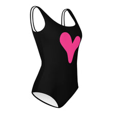 Load image into Gallery viewer, One Love Pink/Black Big Kids Swimsuit