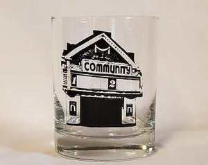 Community Theater Fairfield, CT 14oz. Double Old-Fashioned Glassware (Set of Two)